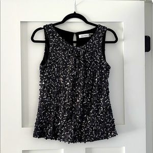 Calvin Klein Black Sequenced Shell: Size S